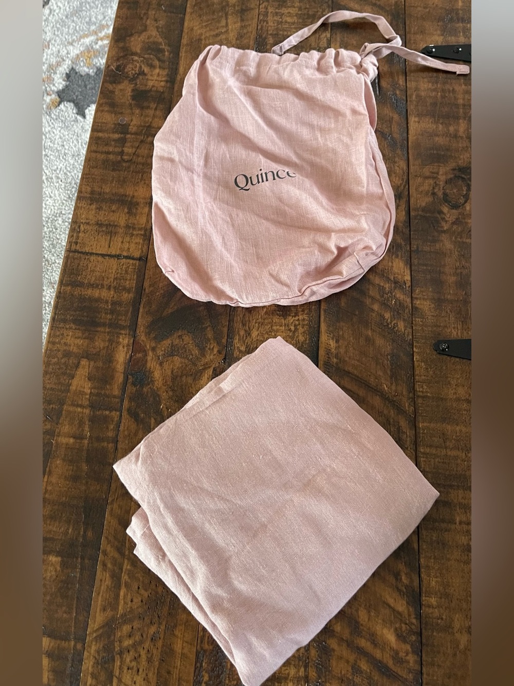 NWT Quince European Linen Euro Sham, 26 X 26 (Dusty Mauve) *2 available